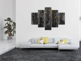 Tablou - Crenguțe de salcie, fundal negru (150x105 cm)