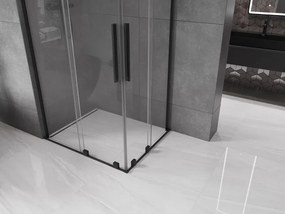 Mexen Velar L Duo cabină de duș glisantă 100 x 90 cm, transparent, neagră - 871-100-090-02-03-70