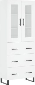 vidaXL Dulap înalt, alb, 69,5x34x180 cm, lemn compozit