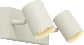 Spot modern de plafon bej cu 2 lumini reglabil - Jeana