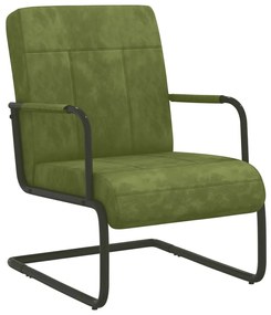 325791 vidaXL Scaun tip consolă, verde deschis, catifea