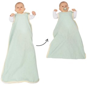 Sac de dormit de vara pentru copii din in 0-24 luni Kidizi Inny, 0.5 tog, model ajustabil