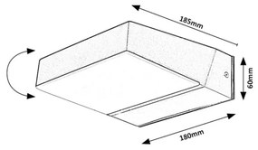 Aplică LED de exterior Rabalux 77121 LAXA LED/14W/230V IP54