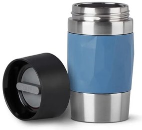 Cană termos Tefal 300 ml COMPACT MUG oțel inoxidabil/albastru