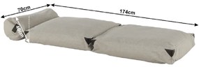 Scaun rabatabil cusuport pt. picioare, gri deschis, VESPER