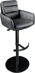 Scaun de bar pivotant Big George, microfibra/ piele antracit