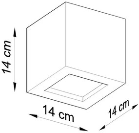 Sollux SL.0005 - Aplica de perete LEO 1xE27/60W/230V albă
