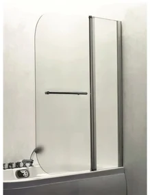 Paravan de cada pivotant Inter Ceramic 100x140 cm sticla opaca 5 mm profil crom lucios dreapta