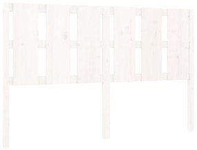817996 vidaXL Tăblie de pat, alb, 155,5x4x100 cm, lemn masiv de pin