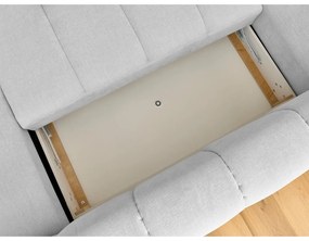 Colțar gri deschis extensibil/cu spațiu de depozitare (cu colț pe partea stângă/în formă de "U") Fuji – Bobochic Paris