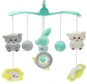 Baby Mix Carusel deasupra pătuțului cu proiectorde lumină, verde