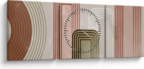 Tablou - Ilustrație minimalistă (cu ceas) (90x30 cm)