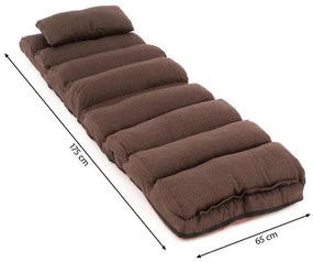 Șezlong reglabil, maro