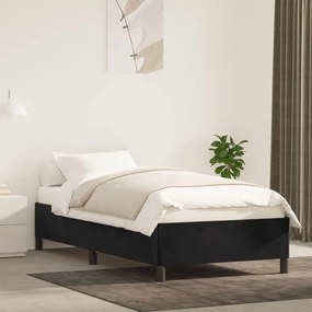347296 vidaXL Cadru de pat, negru, 90x190 cm, catifea