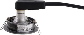 Spot modern integrat, metal gri-antracit, GU10, rotund, 50 mm, orientabil - Chuck