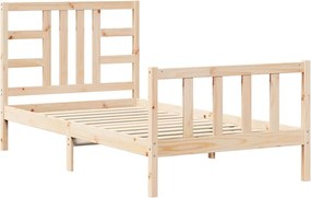 vidaXL Cadru pat fără saltea, 100x200 cm, lemn masiv pin