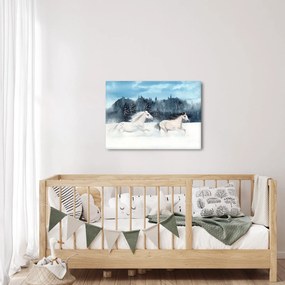 Tablou cu caii pictați (70x50 cm)