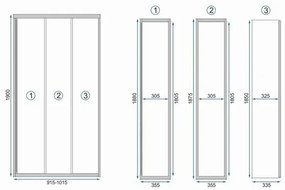 Usa de nisa culisanta Rea Alex 100 cm sticla 4 mm negru