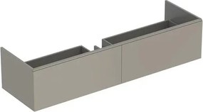 Dulap baza pentru lavoar suspendat Geberit Xeno2 greige 2 sertare 160 cm