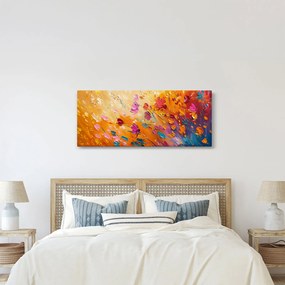 Tablou - Pictură flori colorate (120x50 cm)