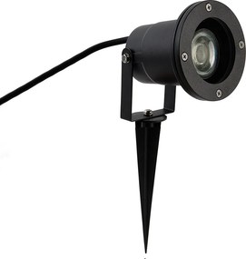 Spot modern negru, cu cablu și ștecher 200 cm IP65 - Basic