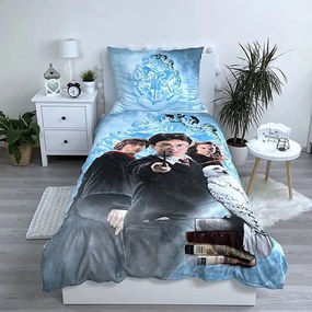 Lenjerie de pat pentru copii din microfibră pentru pat de o persoană 140x200 cm Harry Potter – Jerry Fabrics