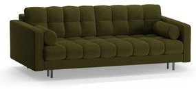 Canapea verde extensibilă, cu spațiu de depozitare cu tapițerie din țesătură bouclé 222 cm Bali – Cosmopolitan Design