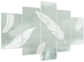 Tablou - Pene albe (150x105 cm)