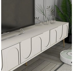 Masă TV/Dulap Bipemu 3 (crem + auriu) . 1095681