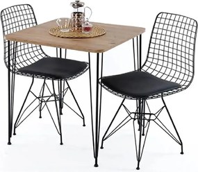 Masa bucatarie patrat texturata, Homs 70x70x75 cm,A0044