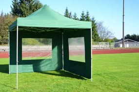 Cort de grădină Foarfecă PROFI 3x3m verde +2 pereți laterali