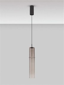 Pendul LED modern, Metal, Sticla, Moca, SANO