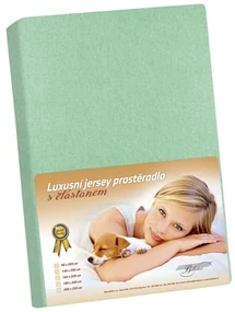Cearceaf jersey cu elastan, verde, 120 x 200 cm