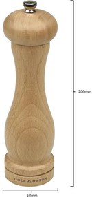 Râșniță pentru sare CAPSTAN BEECH fag 20 cm Cole&Mason