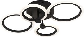 Lustra LED Erste Urban 45W 3150lm, Negru Mat, 62x41x14 cm, Pendul Modern Dimabil cu Telecomanda, Tehnologie 3CCT pentru Iluminat Industrial Chic