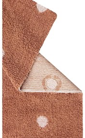 Covor pentru copii cărămiziu lavabil/țesut manual din bumbac 100x150 cm Mini Dot Chestnut – Lorena Canals