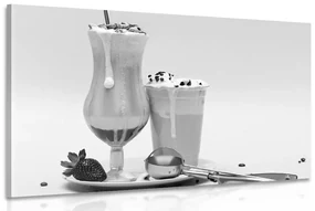 Tablou cocktail de lapte în design alb-negru
