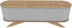 Comoda TV STOR, stejar/alb, PAL melaminat, 180x43x60 cm