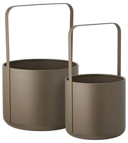 Ghivece decorative 2 buc. din metal ø 24,5 cm Tule – House Nordic