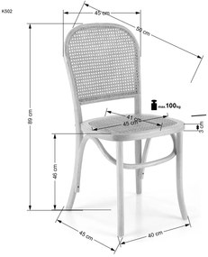 Scaun K502 natur - ratan