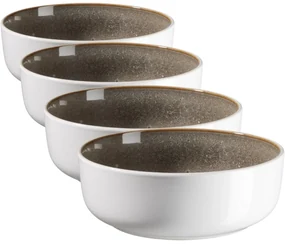 Mäser Set de farfurii adânci Lunaria Brown 18 cm,4 bucăți