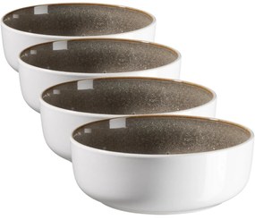 Mäser Set de farfurii adânci Lunaria Brown 18 cm,4 bucăți