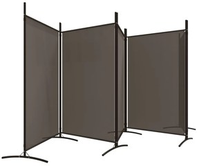Paravan de camera cu 5 panouri, antracit, 433x180 cm, textil