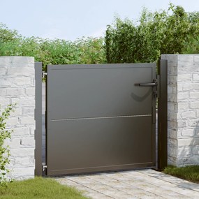 vidaXL Poartă de grădină Negru 100 x 100 cm Oțel vopsit în pulbere