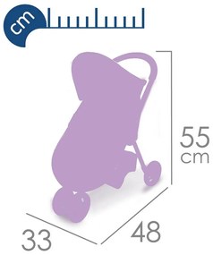 Cărucior sport pentru păpuși Rappa DeCuevas 90276 Magic Bubble 2024 - 55 cm