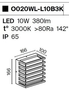 Aplica de perete LED iluminat exterior IP65 Street