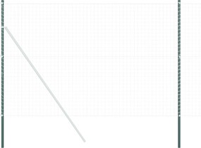 vidaXL Stâlp de gard. 2 pcs Verde Oțel vopsit în pulbere