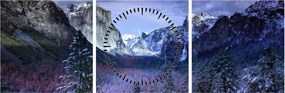 Tablou - Yosemite, USA (cu ceas) (90x30 cm)