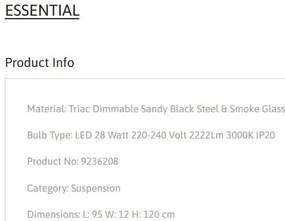 Lustra cu 5 pendule LED design modern ESSENTIAL