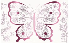 Suporturi pentru farfurii 8 buc. din hârtie 28x42.5 cm Butterflies &amp; Flowers – Meri Meri